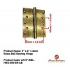  5" x 4" x 4mm Brass Ball Bearing Hinge